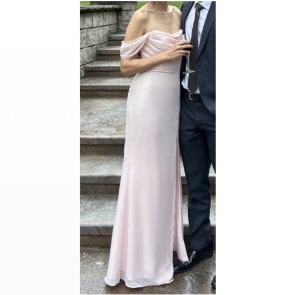 Birdy Grey Mira Convertible Dress in Chiffon Blush Pink - Picture 6 of 7